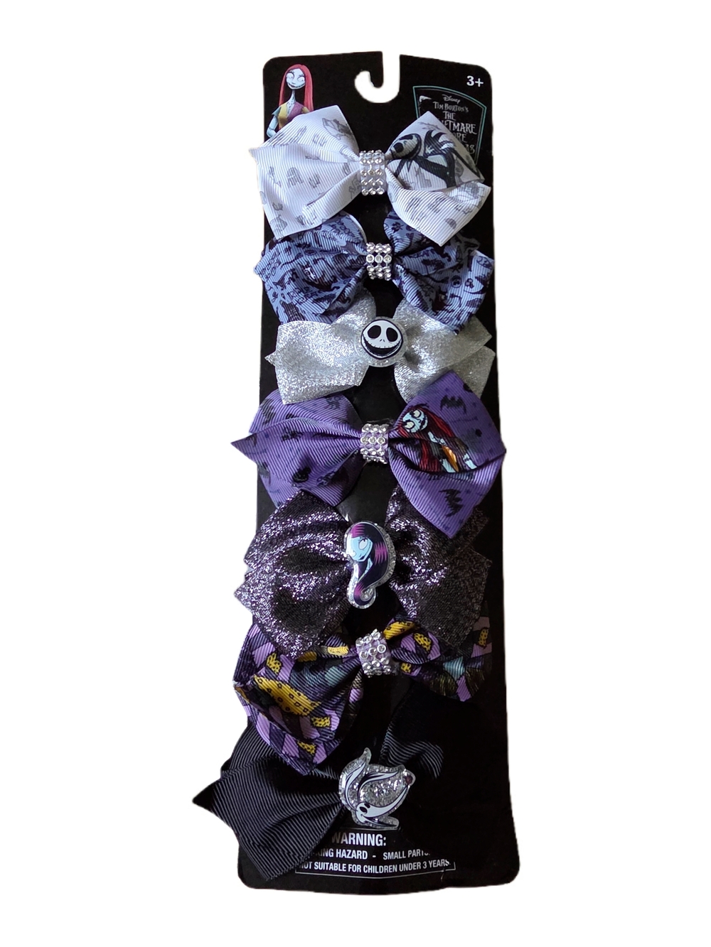 Nightmare Before Christmas - Kids Bow Hair Clip Set - 7 Pc